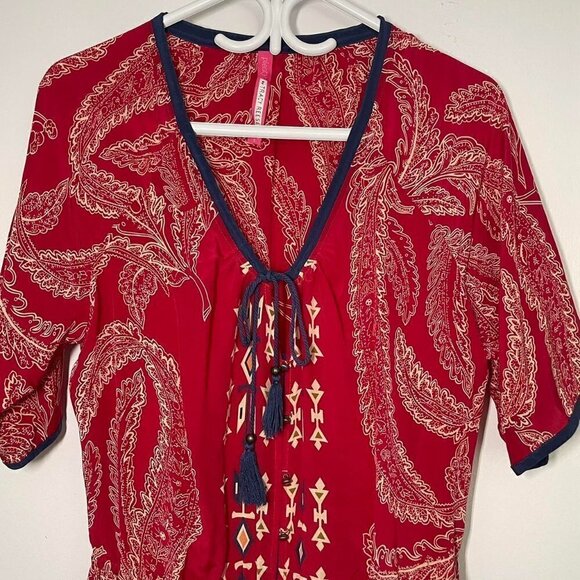 PLENTY by Tracy Reese Button Front Boho Midi Dress size S - Picture 3 of 5